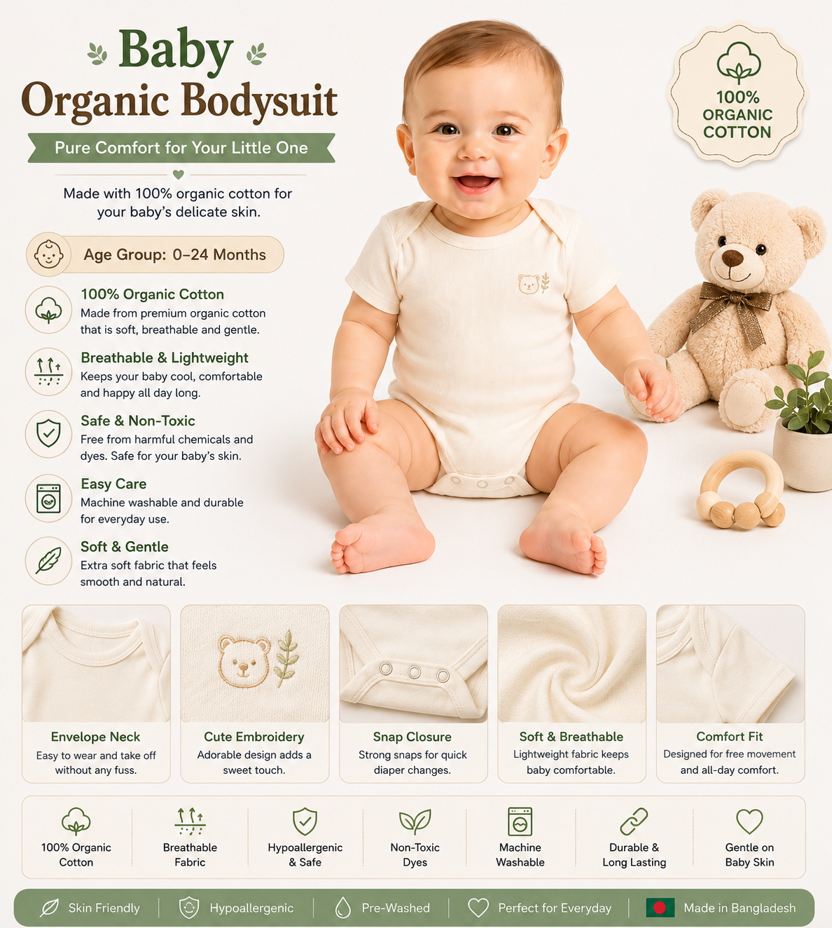 Baby Organic Bodysuit