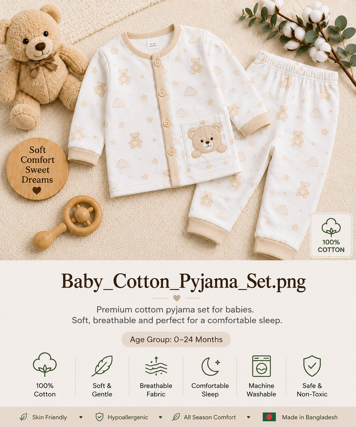 Baby Cotton Pyjama Set