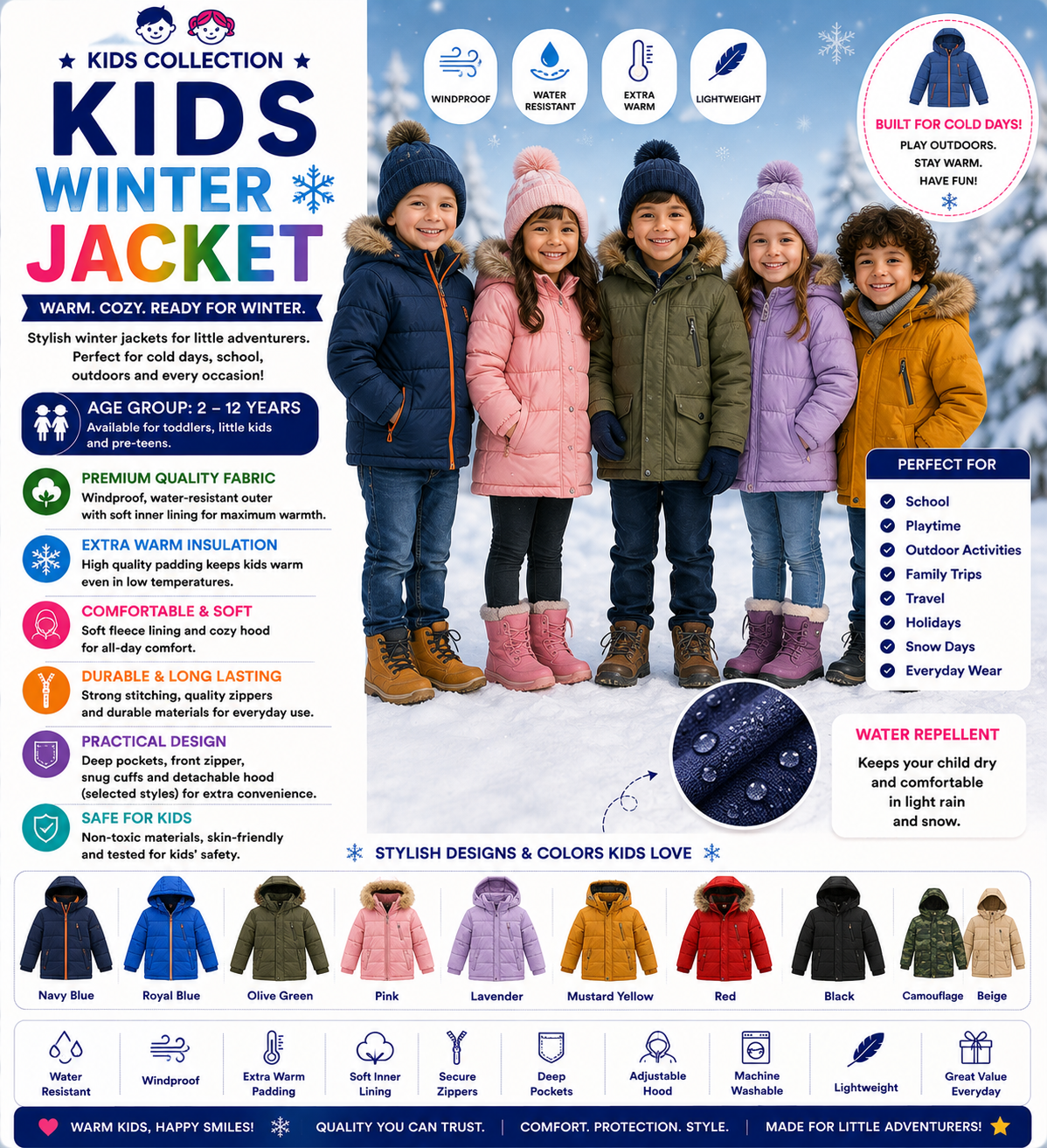 .Kids Winter Jacket