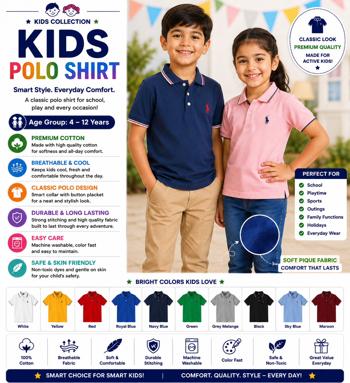 .Kids Polo Shirt