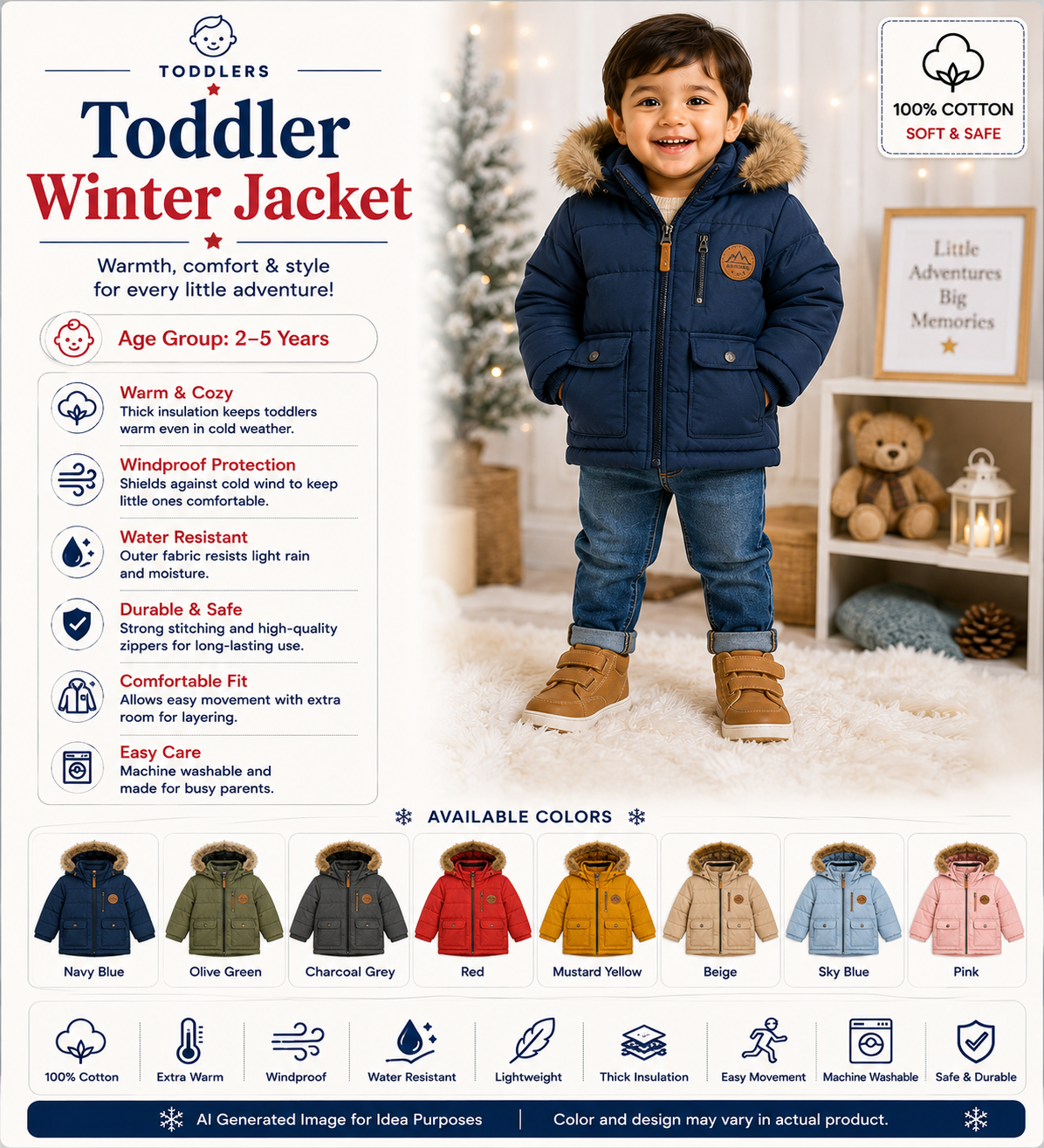 .Toddler Winter Jacket