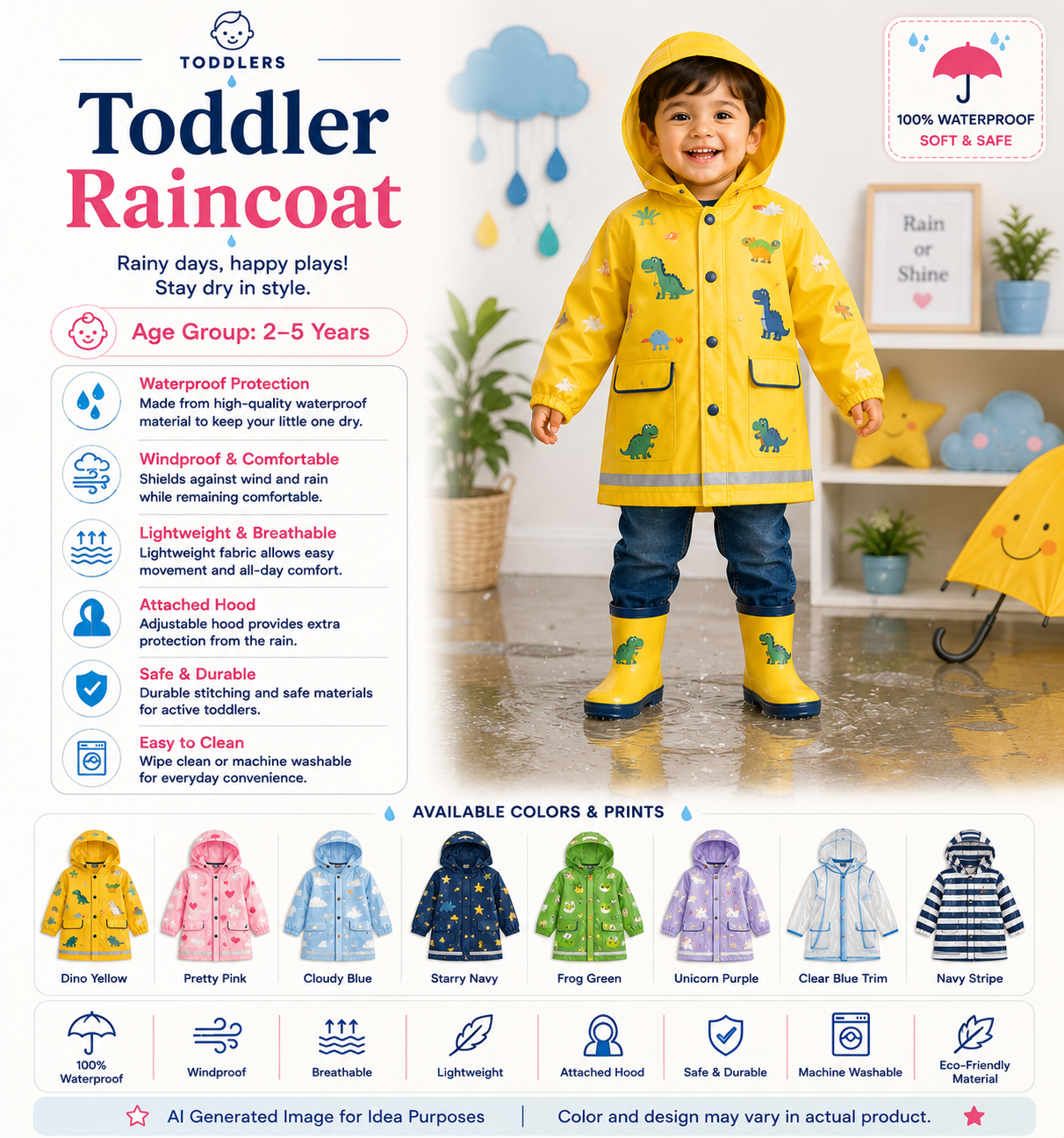 .Toddler Raincoat