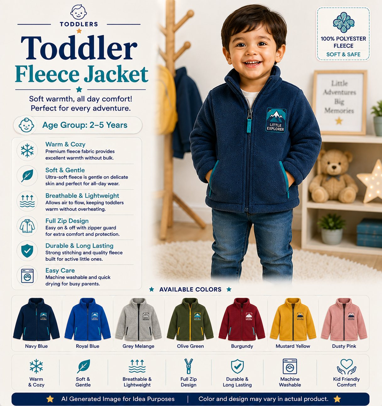 .Toddler Fleece Jacket