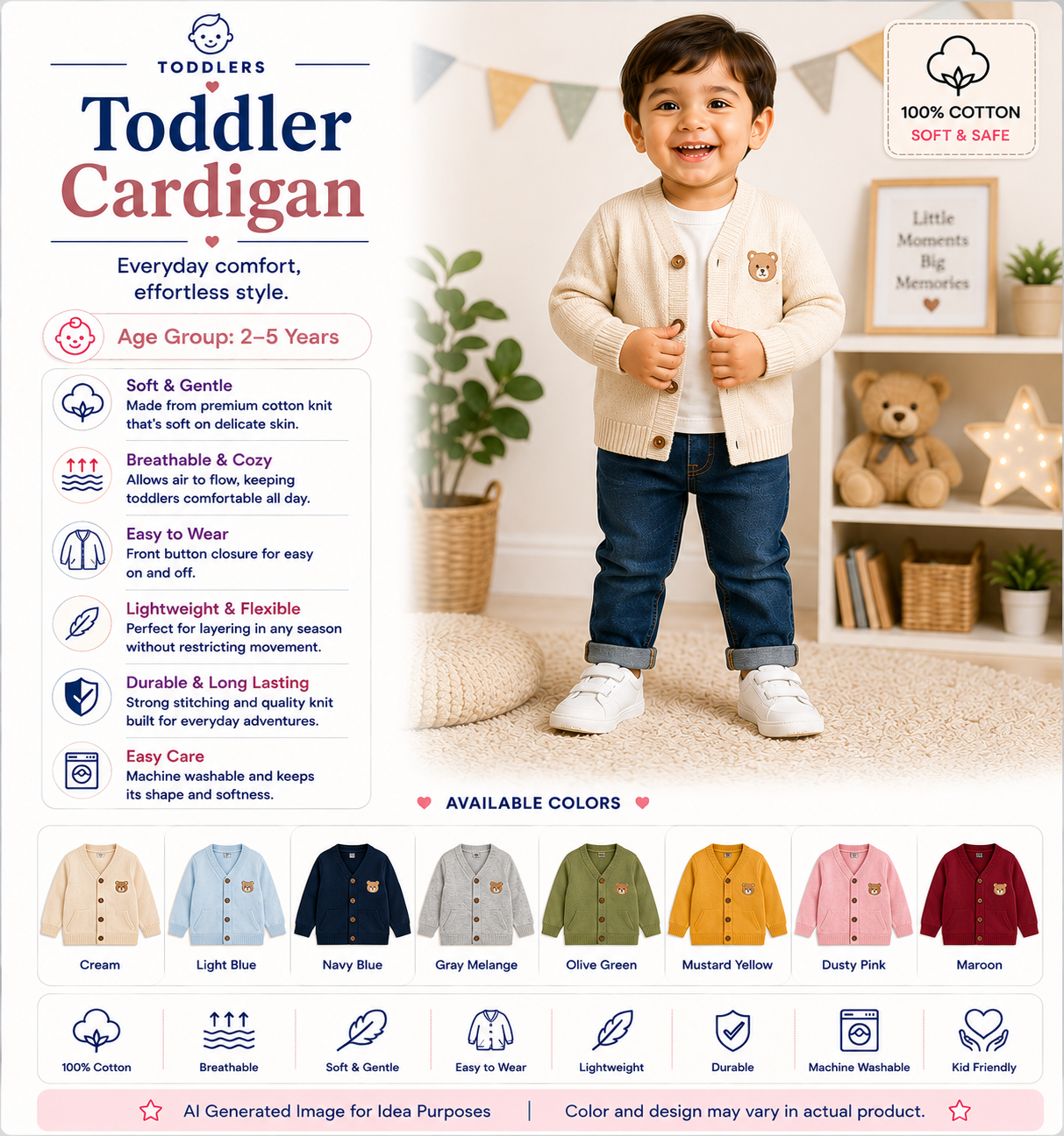 .Toddler Cardigan