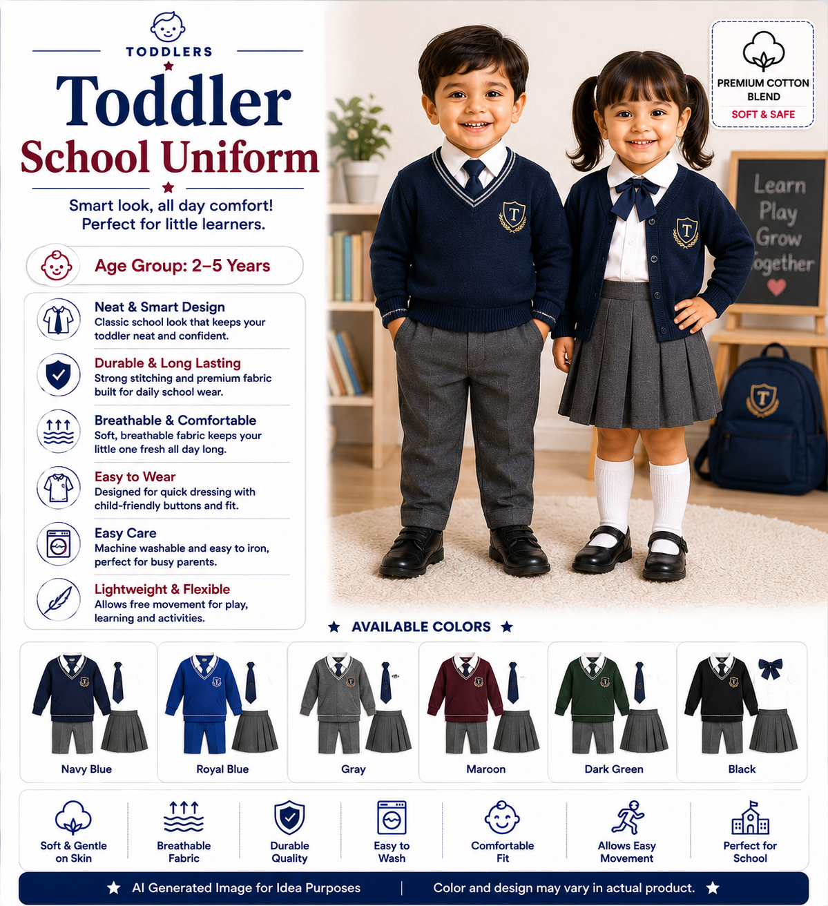 .Toddler School Uniform
