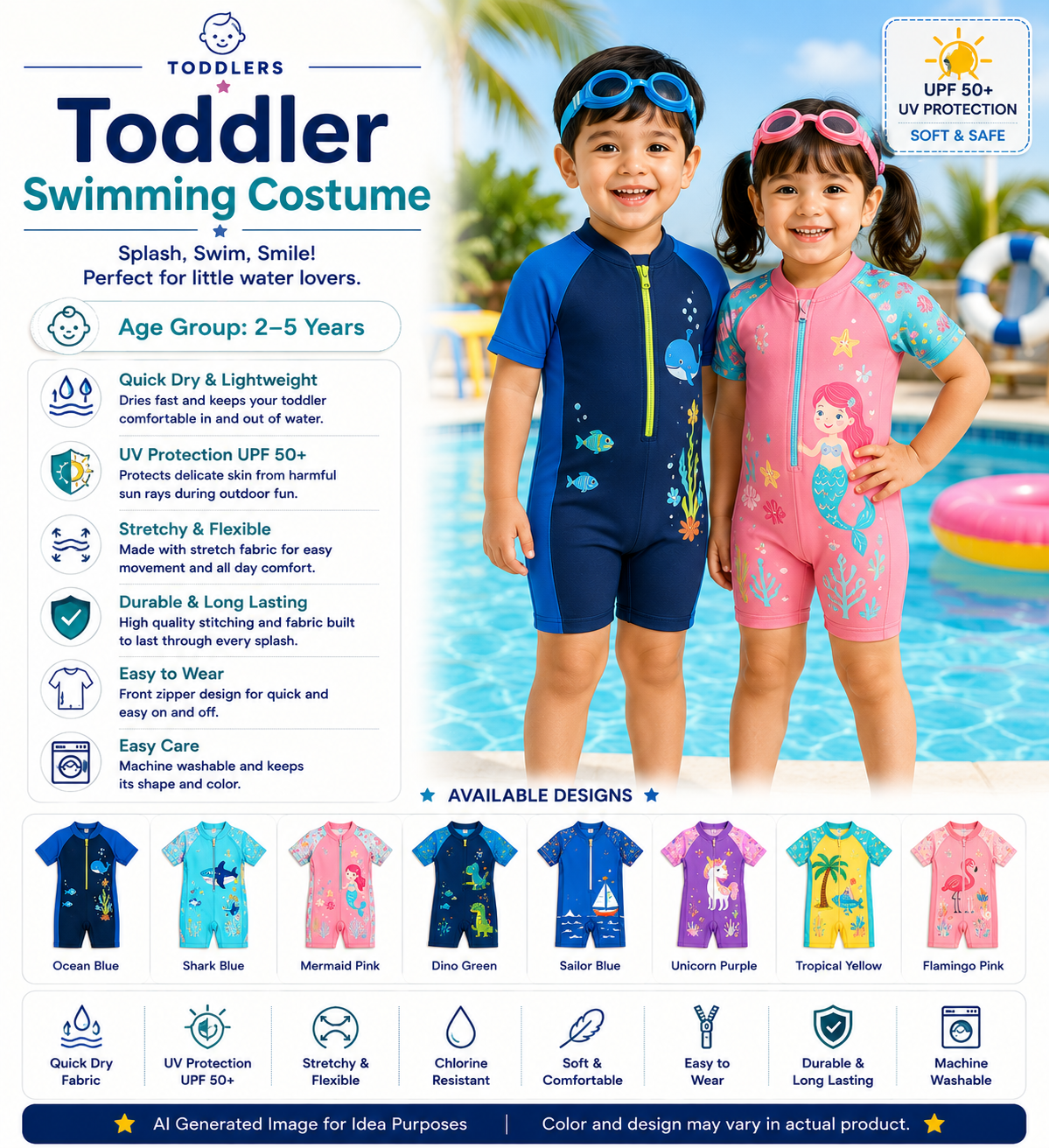 .Toddler Swimming Costume