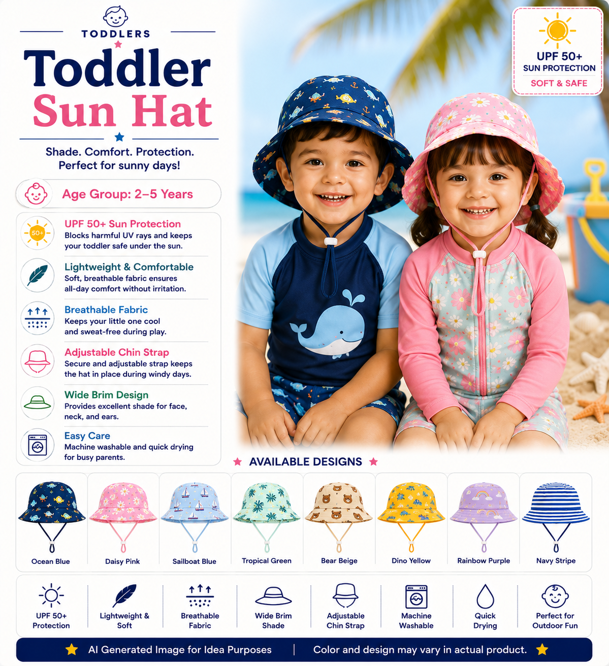 .Toddler Sun Hat