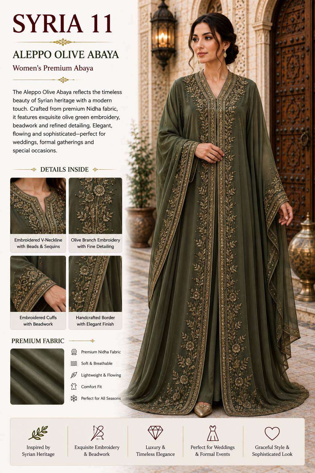 Aleppo Olive Abaya