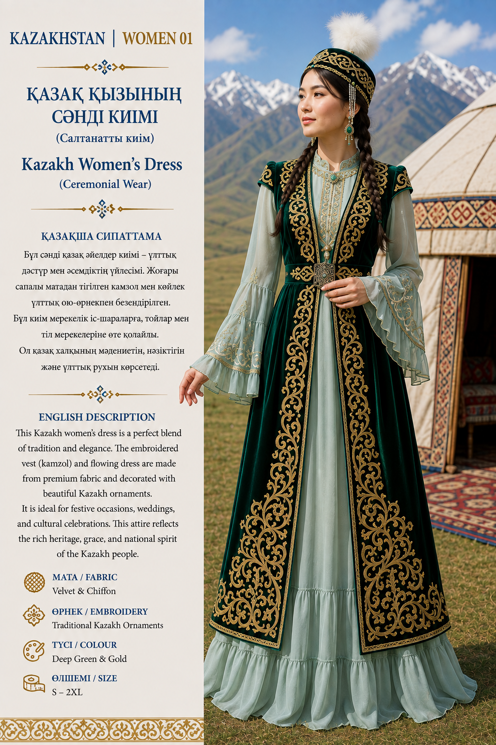Kazakh Women's Dress