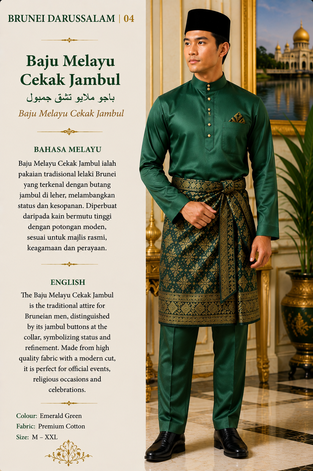 Baju Melayu Cekak Jambul