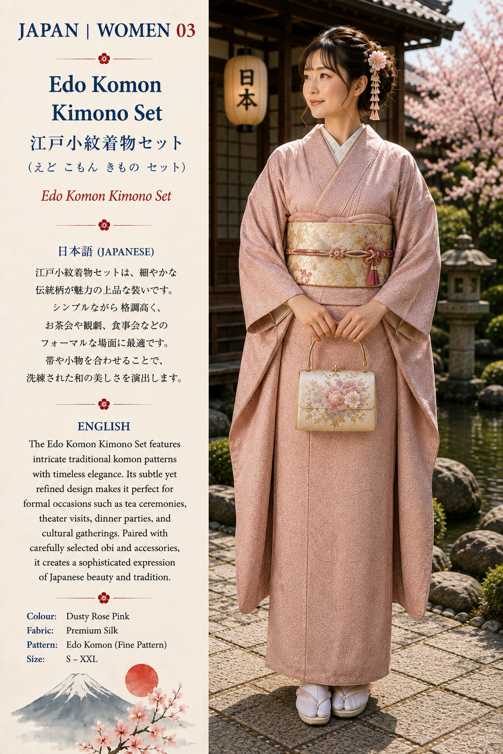 Edo Komon Kimono