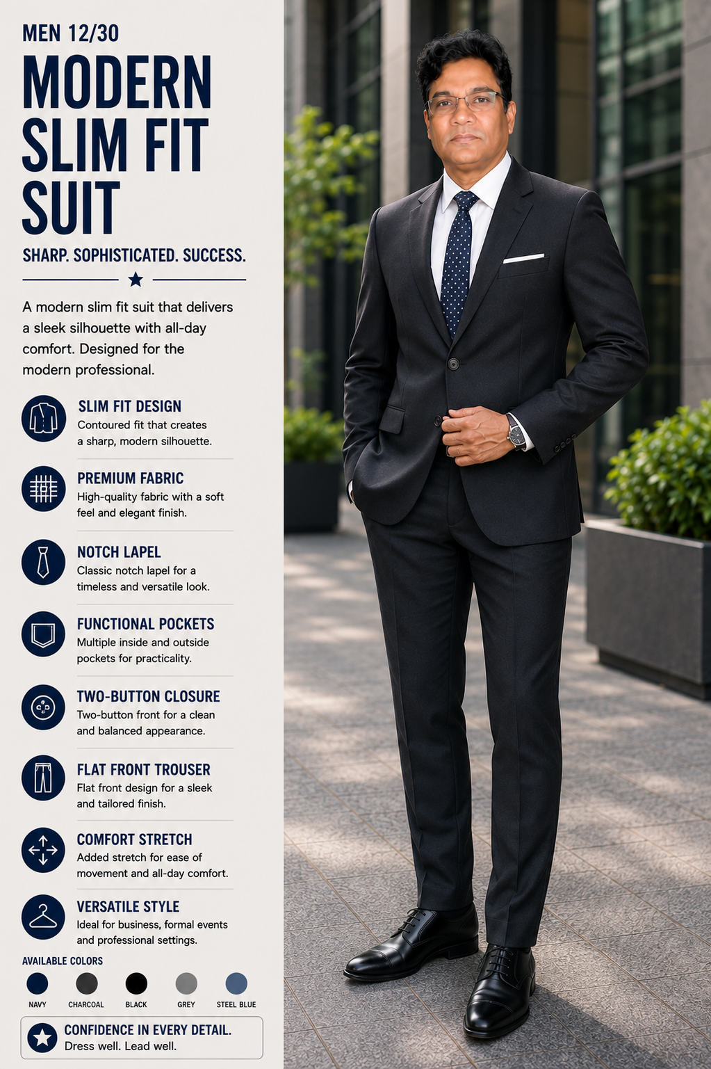 modern slim fit suit