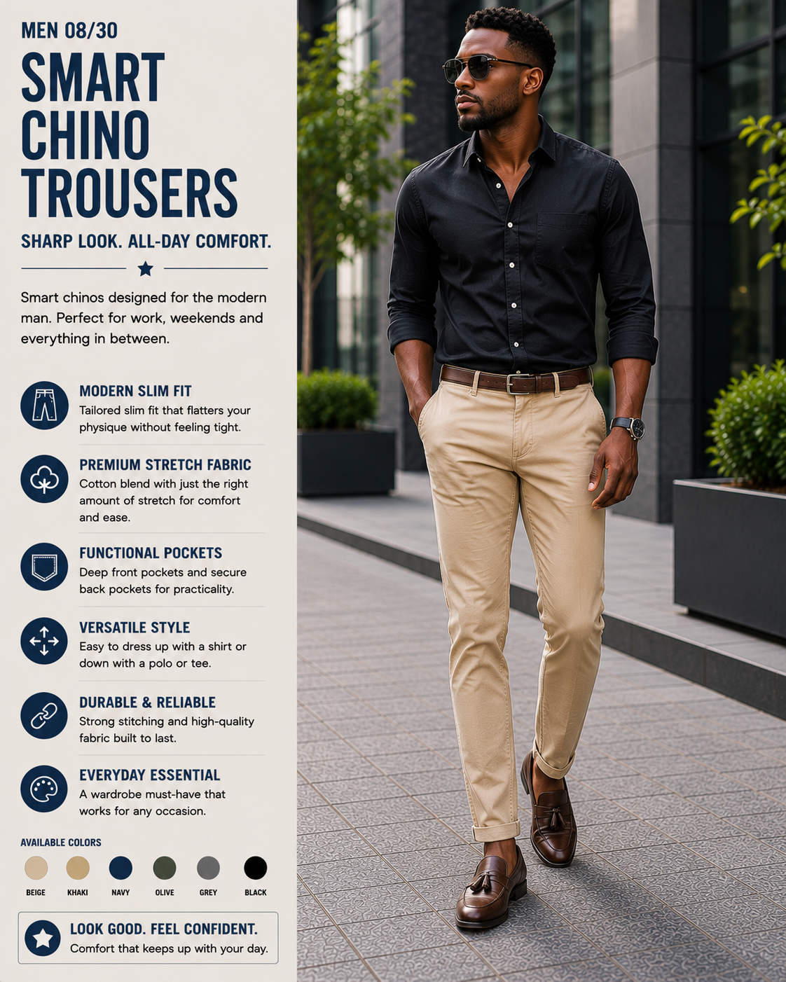 smart chino trouser