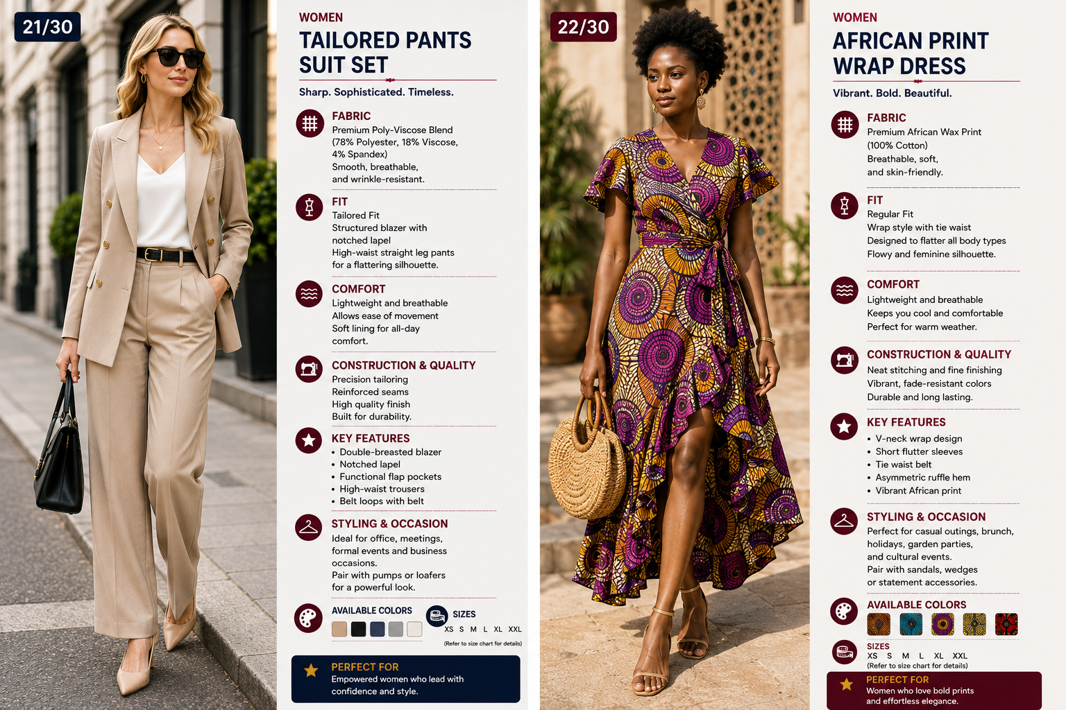 tailored pat suit set